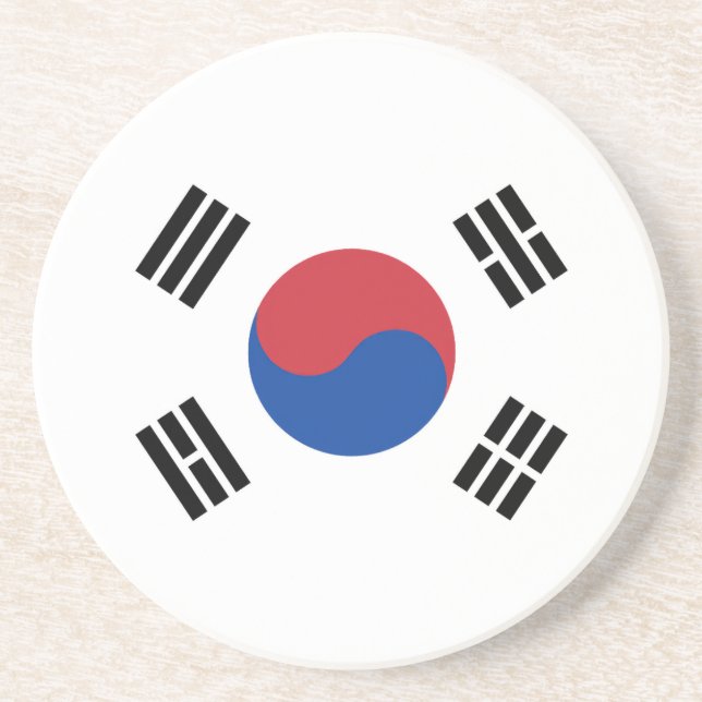 Flagge Südkoreas Getränkeuntersetzer (Vorne)