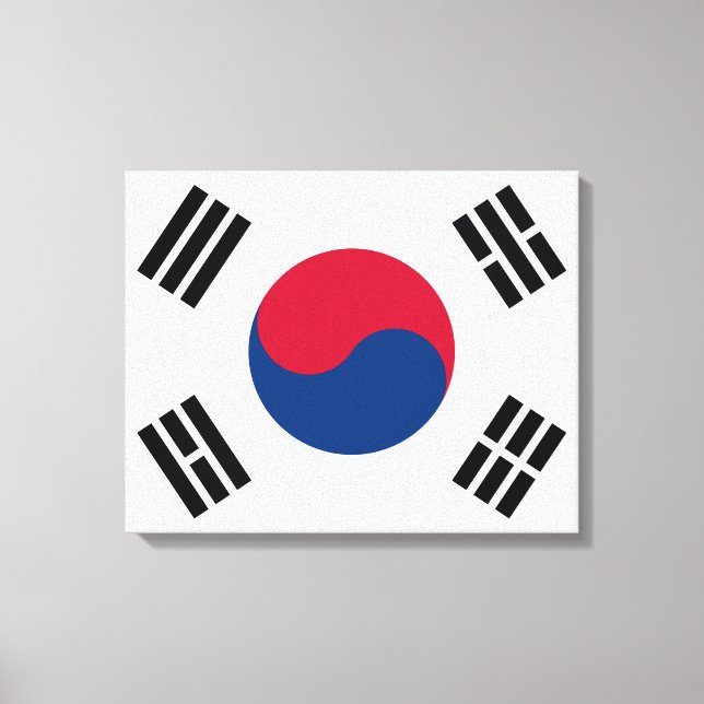 Flagge Südkoreas Leinwanddruck (Vorderseite)
