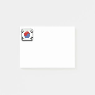 Flagge Südkoreas Post-it Klebezettel