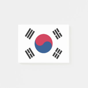 Flagge Südkoreas Post-it Klebezettel