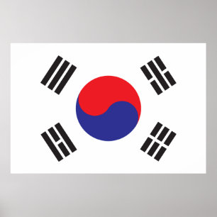 Flagge Südkoreas Poster