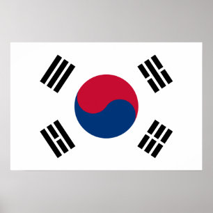 Flagge Südkoreas Poster