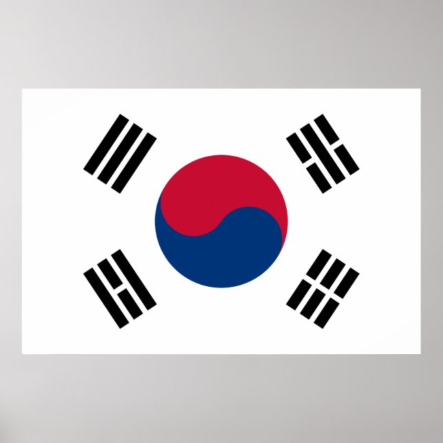 Flagge Südkoreas Poster (Vorne)