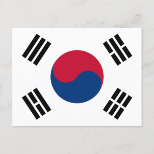 Flagge Südkoreas Postkarte