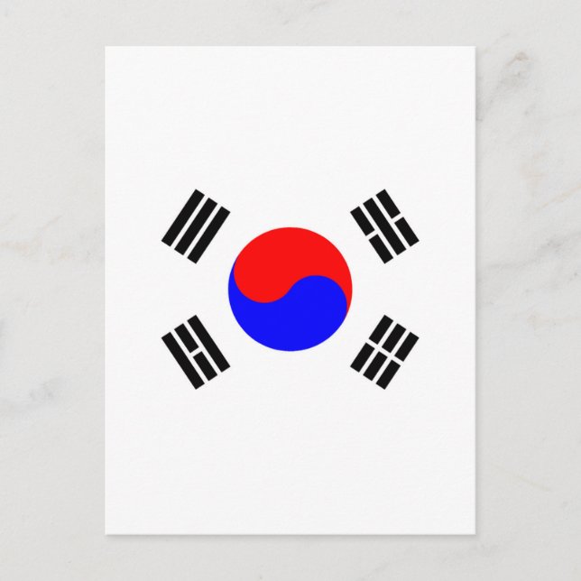 Flagge Südkoreas Postkarte (Vorderseite)