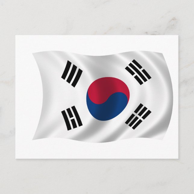 Flagge Südkoreas Postkarte (Vorderseite)