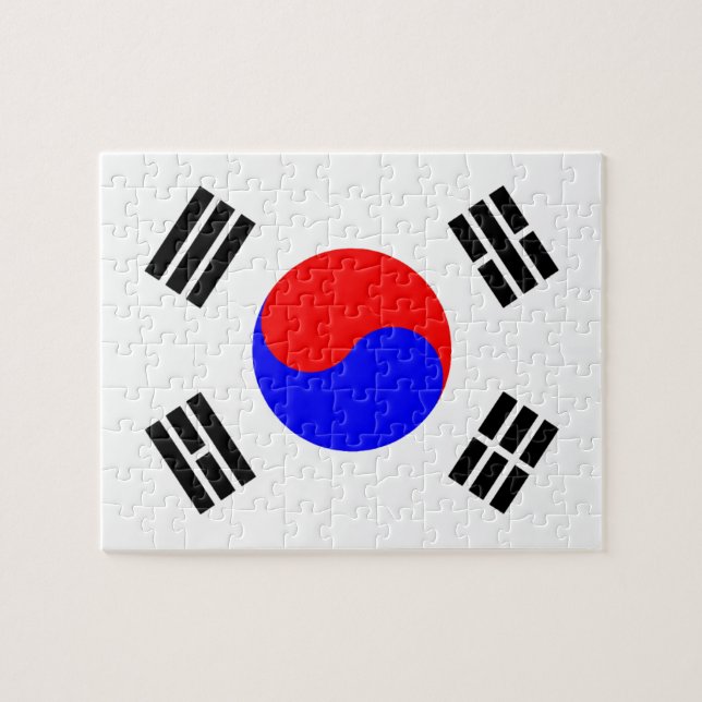 Flagge Südkoreas Puzzle (Horizontal)