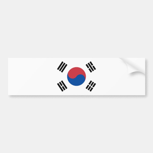Flagge Südkoreas (ROK) Autoaufkleber (Vorne)