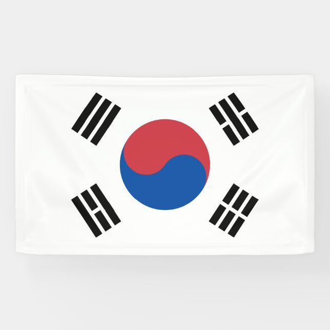 Flagge Südkoreas (ROK) Banner (Horizontal)