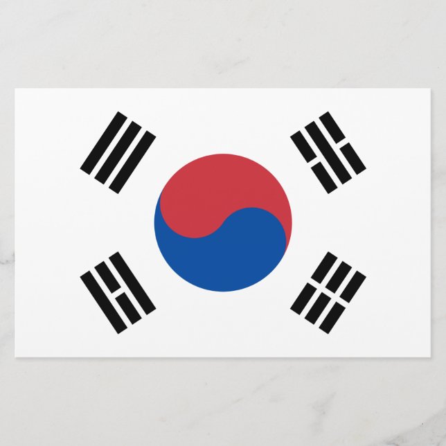 Flagge Südkoreas (ROK) Briefpapier (Vorderseite)