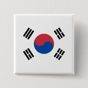Flagge Südkoreas (ROK) Button