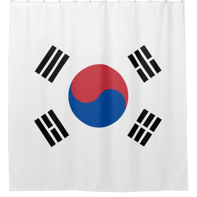 Flagge Südkoreas (ROK) Duschvorhang (Vorderseite)