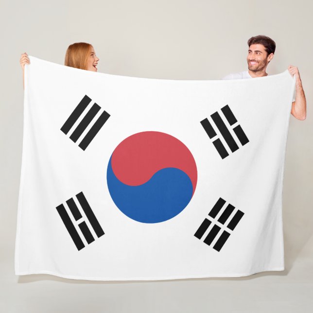 Flagge Südkoreas (ROK) Fleecedecke (Beispiel)