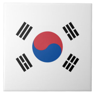 Flagge Südkoreas (ROK) Fliese