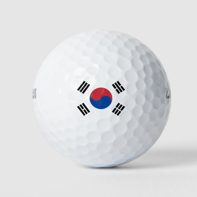 Flagge Südkoreas (ROK) Golfball (Vorderseite)