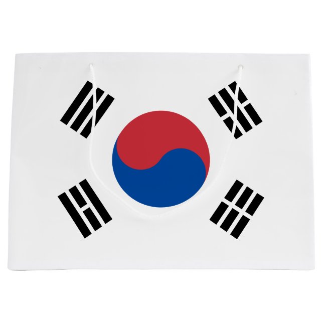 Flagge Südkoreas (ROK) Große Geschenktüte (Vorderseite)