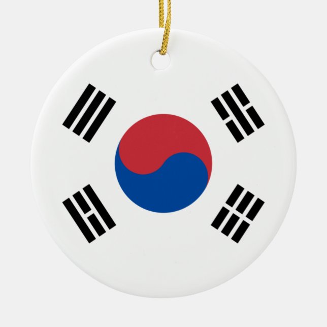 Flagge Südkoreas (ROK) Keramik Ornament (Vorne)
