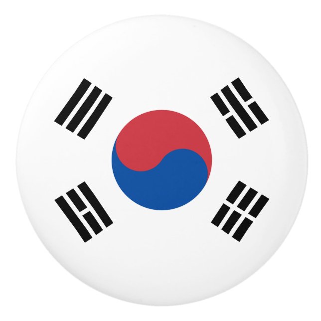 Flagge Südkoreas (ROK) Keramikknauf (Vorderseite)