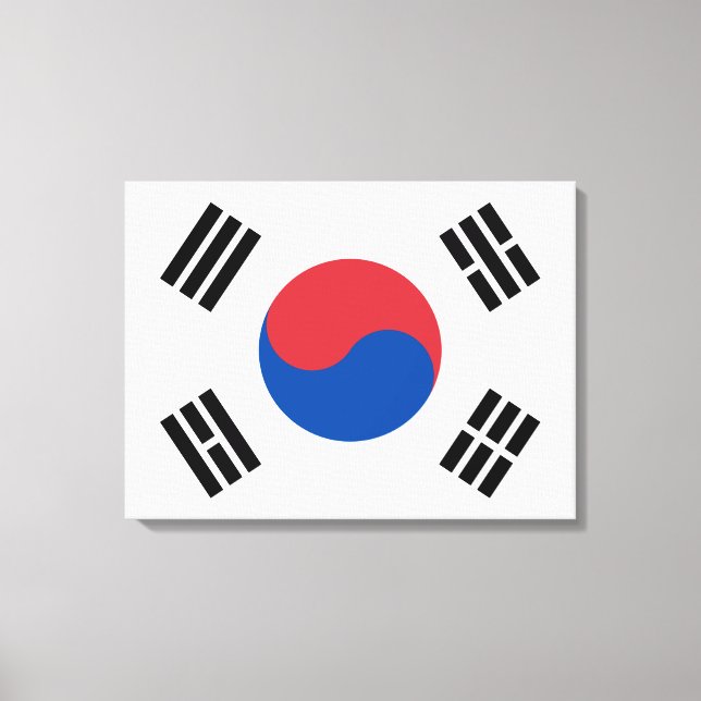 Flagge Südkoreas (ROK) Leinwanddruck (Vorderseite)