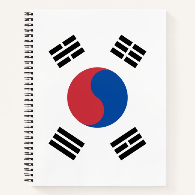 Flagge Südkoreas (ROK) Notizbuch (Vorderseite)