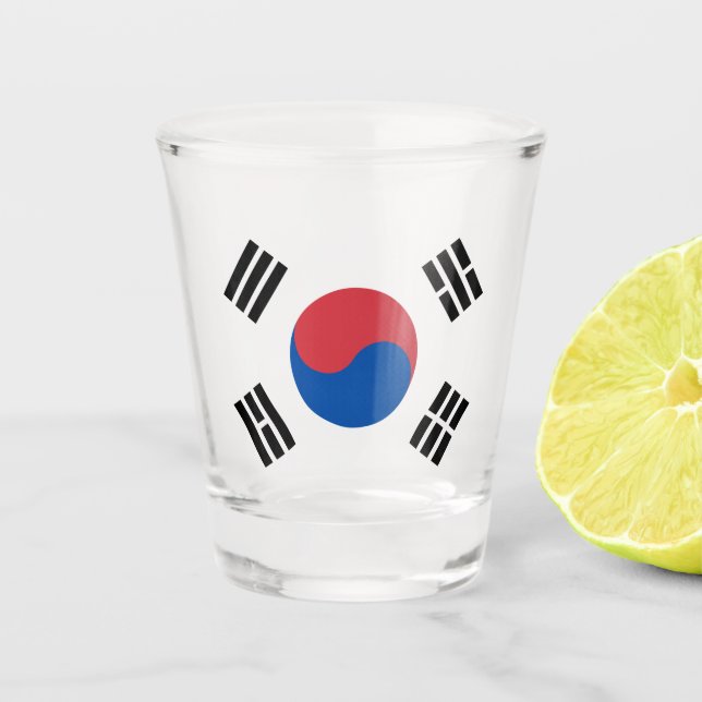 Flagge Südkoreas (ROK) Schnapsglas (Vorderseite)
