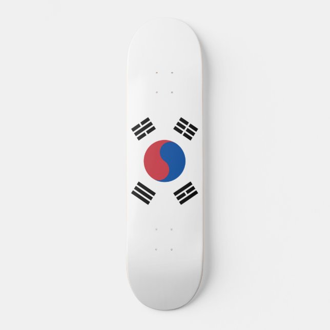 Flagge Südkoreas (ROK) Skateboard (Vorderseite)