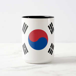 Flagge Südkoreas (ROK) Zweifarbige Tasse