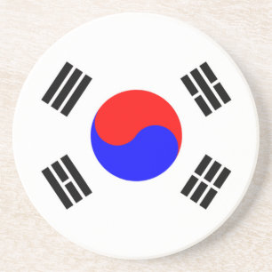 Flagge Südkoreas Sandstein Untersetzer