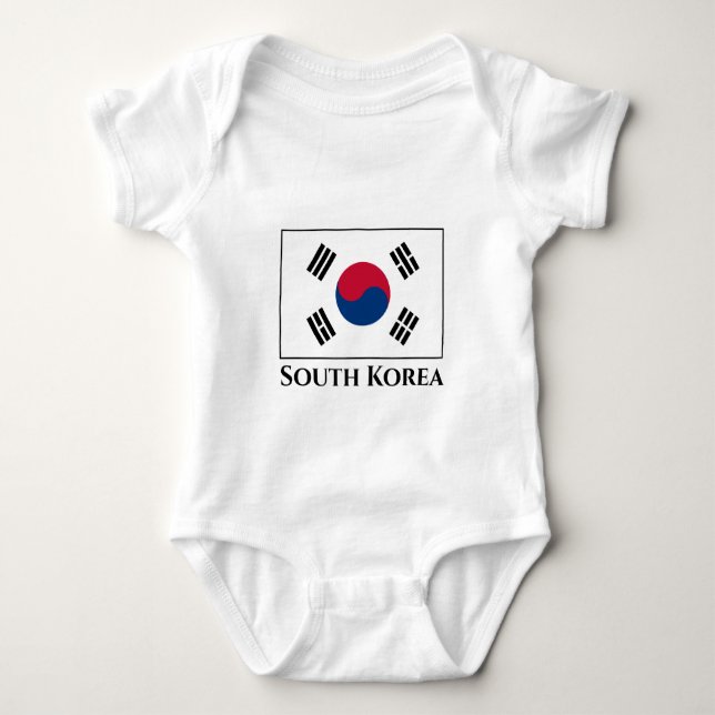 Flagge Südkoreas (Südkoreas) Baby Strampler (Vorderseite)