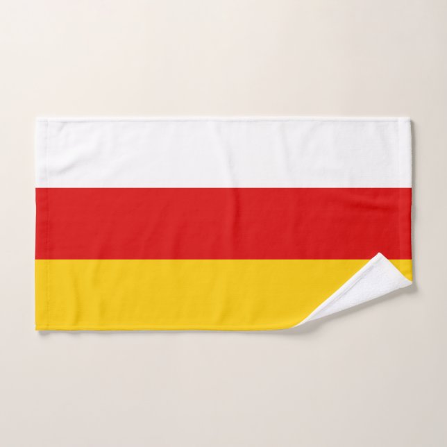 Flagge Südossetiens Badhandtuch Set (Handtuch)