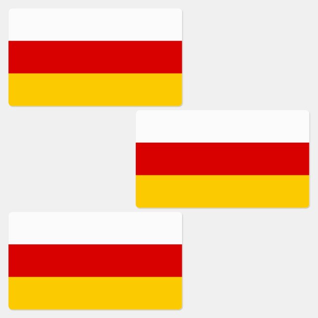 Flagge Südossetiens Etiketten (Gruppe)