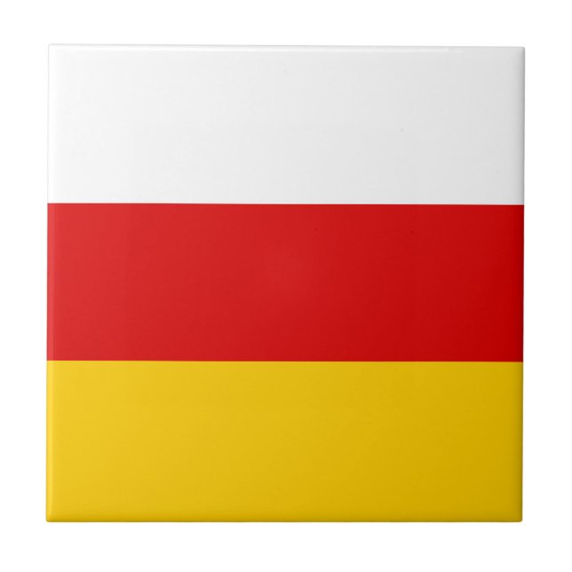 Flagge Südossetiens Fliese (Vorderseite)