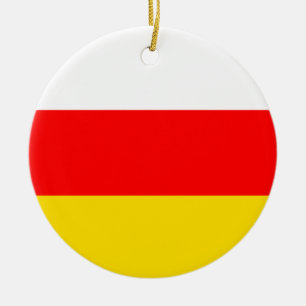 Flagge Südossetiens Keramik Ornament
