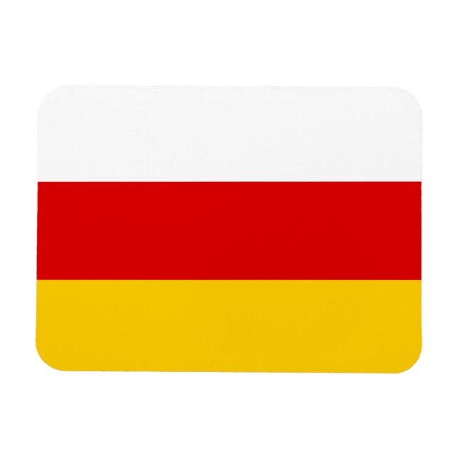 Flagge Südossetiens Magnet (Horizontal)