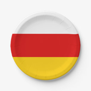 Flagge Südossetiens Pappteller