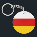 Flagge Südossetiens Schlüsselanhänger<br><div class="desc">Patriotische Flagge Südossetiens</div>