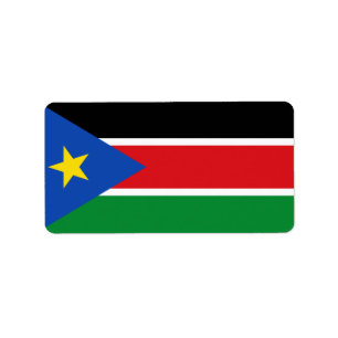 Flagge Südsudans Adressaufkleber