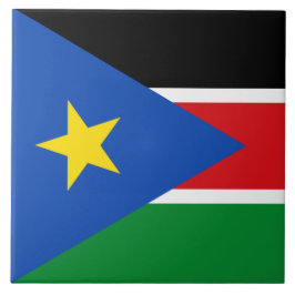 Flagge Südsudans (Afrika) Fliese
