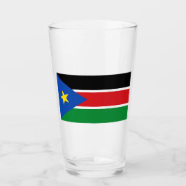 Flagge Südsudans (Afrika) Glas