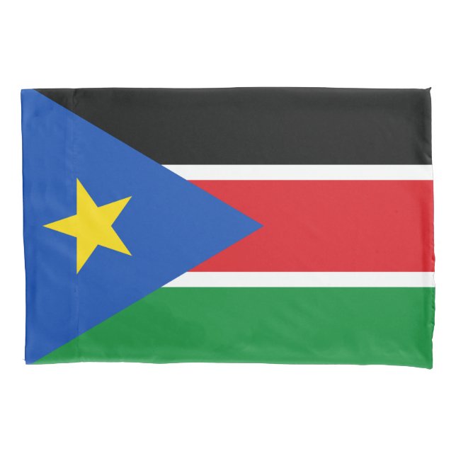Flagge Südsudans (Afrika) Kissenbezug (Vorderseite-Links)