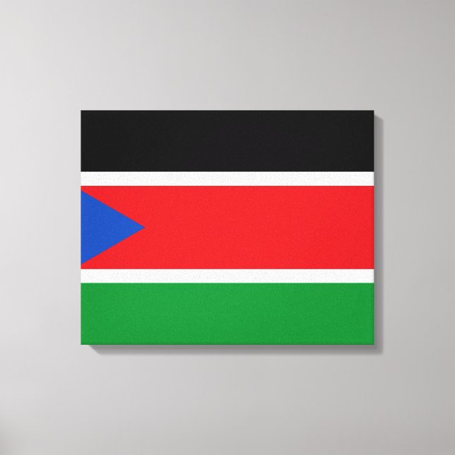 Flagge Südsudans (Afrika) Leinwanddruck (Vorderseite)
