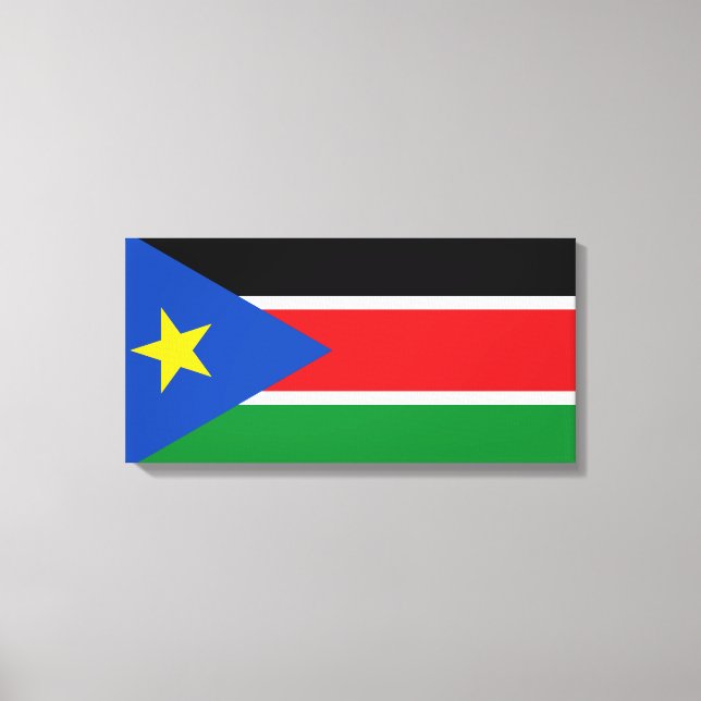 Flagge Südsudans (Afrika) Leinwanddruck (Vorderseite)
