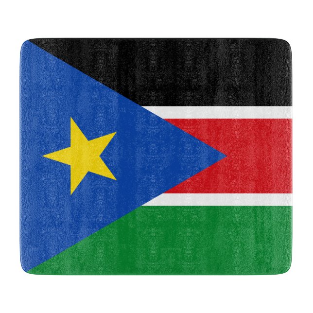 Flagge Südsudans (Afrika) Schneidebrett (Vorderseite)