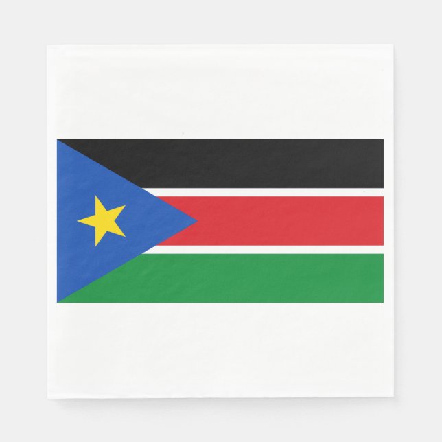 Flagge Südsudans (Afrika) Serviette (Vorderseite)