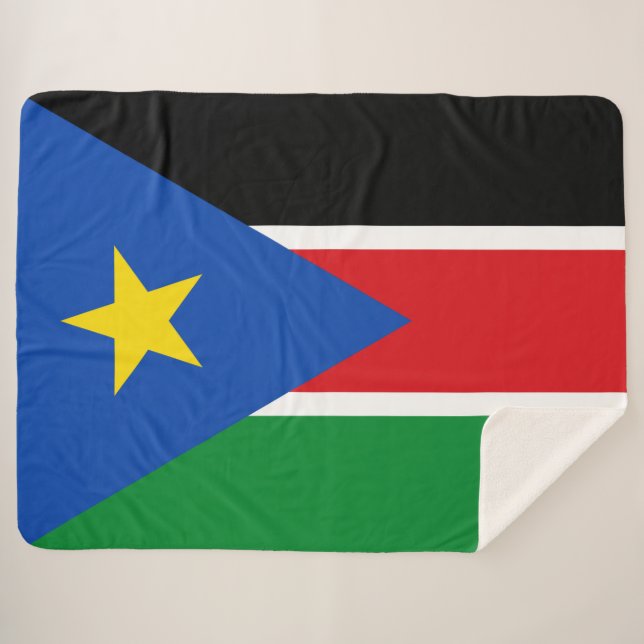 Flagge Südsudans (Afrika) Sherpadecke (Vorderseite (Horizontal))