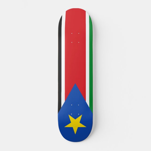 Flagge Südsudans (Afrika) Skateboard (Vorderseite)