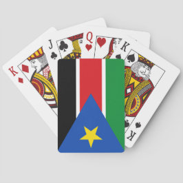 Flagge Südsudans (Afrika) Spielkarten