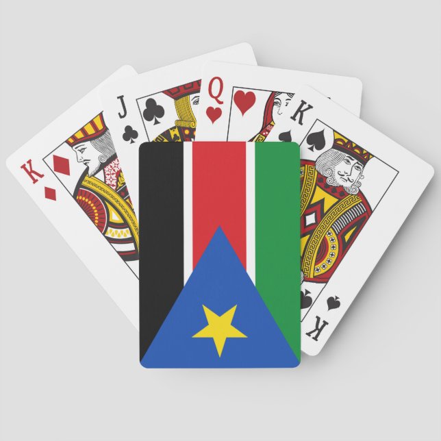 Flagge Südsudans (Afrika) Spielkarten (Rückseite)