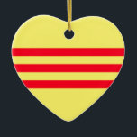 Flagge Südvietnams Keramik Ornament<br><div class="desc">Danke,  dass du vorbeigekommen bist! Ich hoffe,  Ihnen gefällt die Art,  wie diese Fahne aussieht! Fühlen Sie sich frei,  um diese an Ihre Bedürfnisse anzupassen. Ich wünsche Ihnen einen schönen Tag!</div>