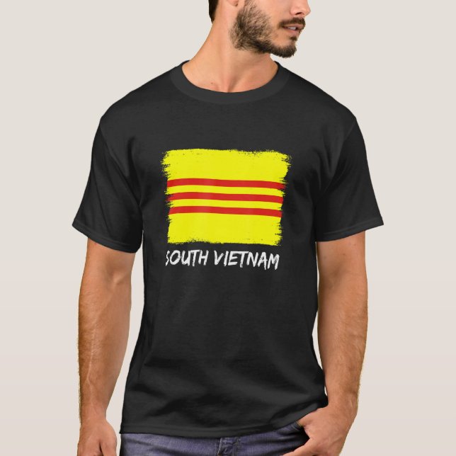 Flagge Südvietnams T-Shirt (Vorderseite)
